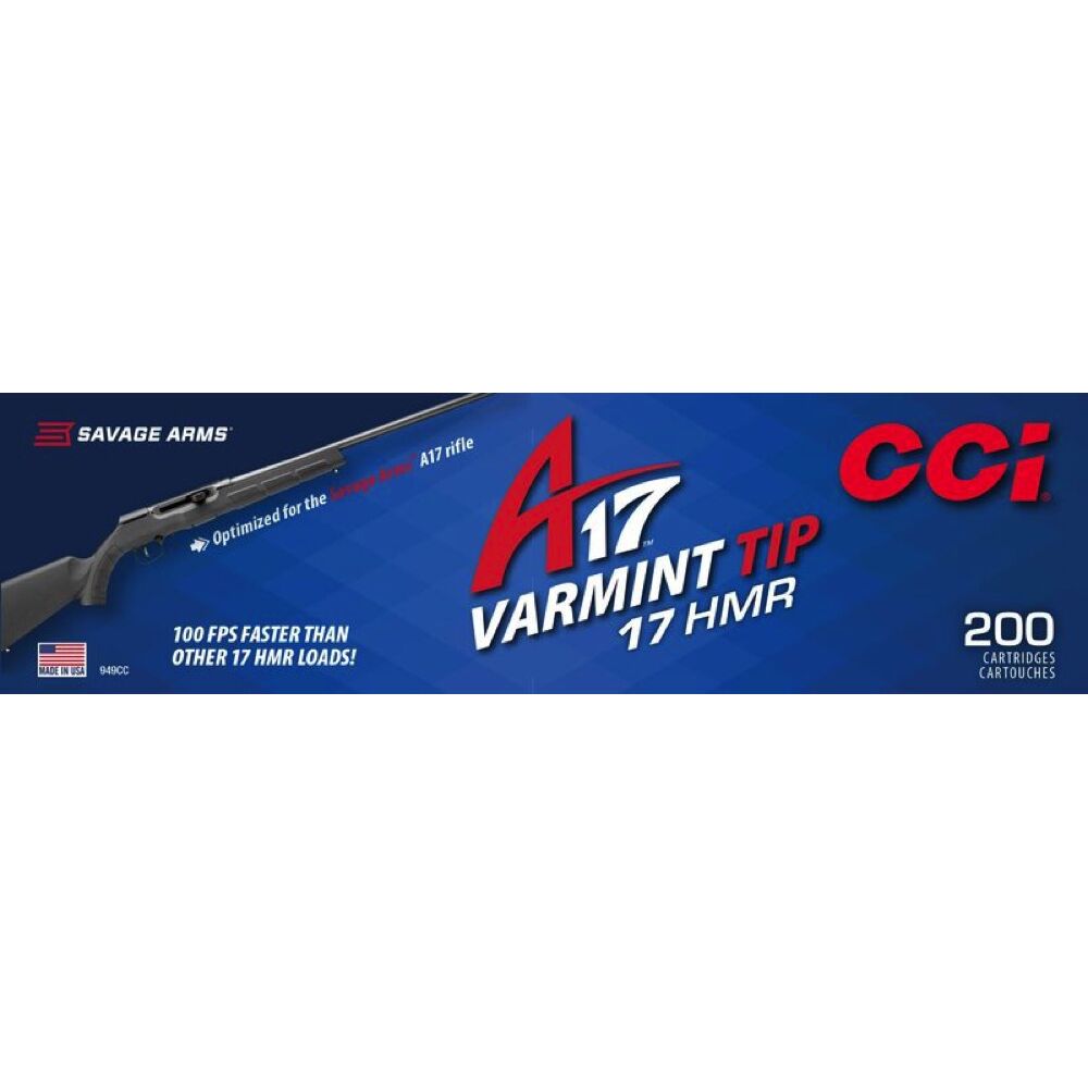 CCI Varmint Tip A17 .17HMR 17Grs. 200 Schuss Kleinkaliber Munition Jagd Bild 2