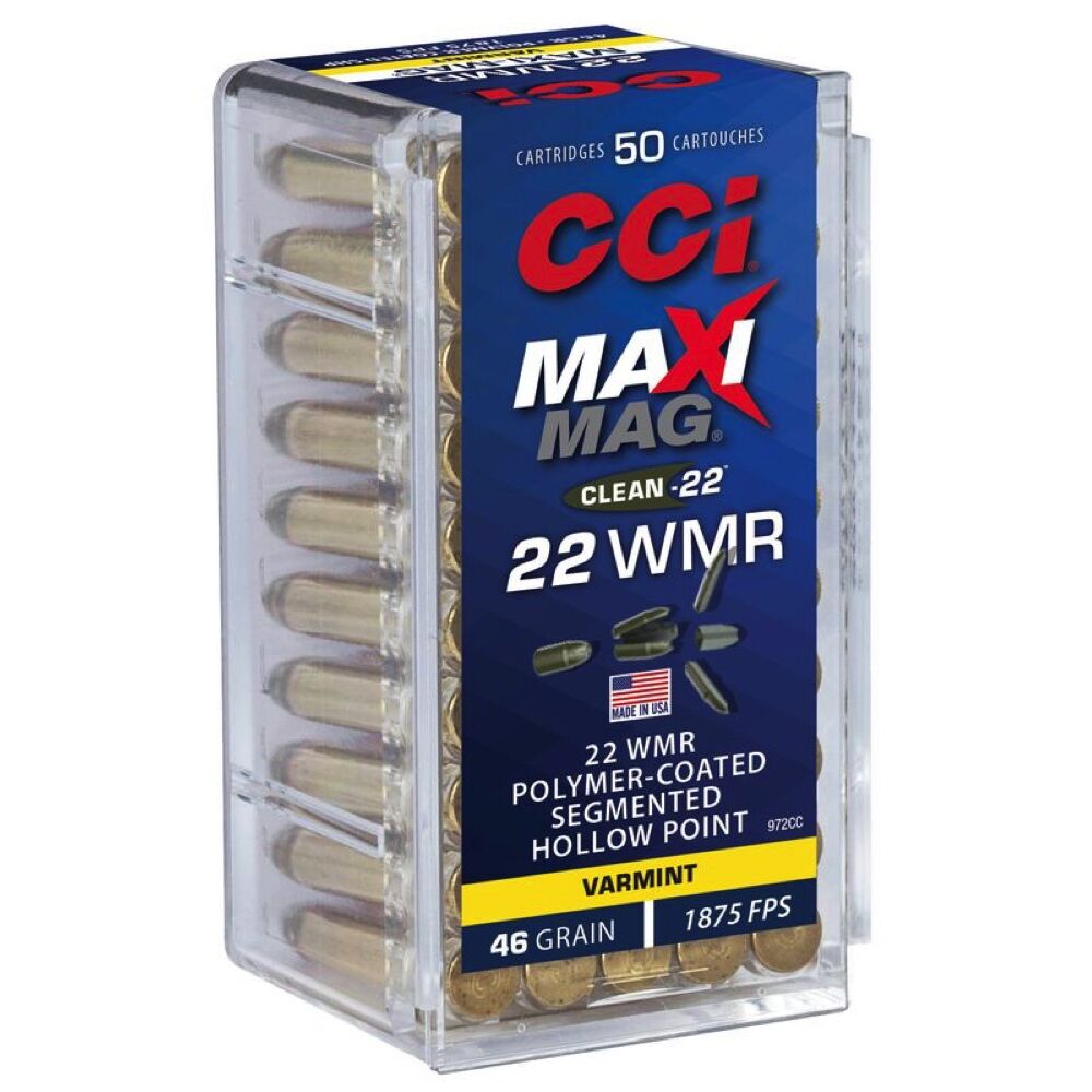 CCI Maxi-Mag SHP .22WMR 46Grs. 50 Schuss Kleinkaliber Munition Jagd Bild 2