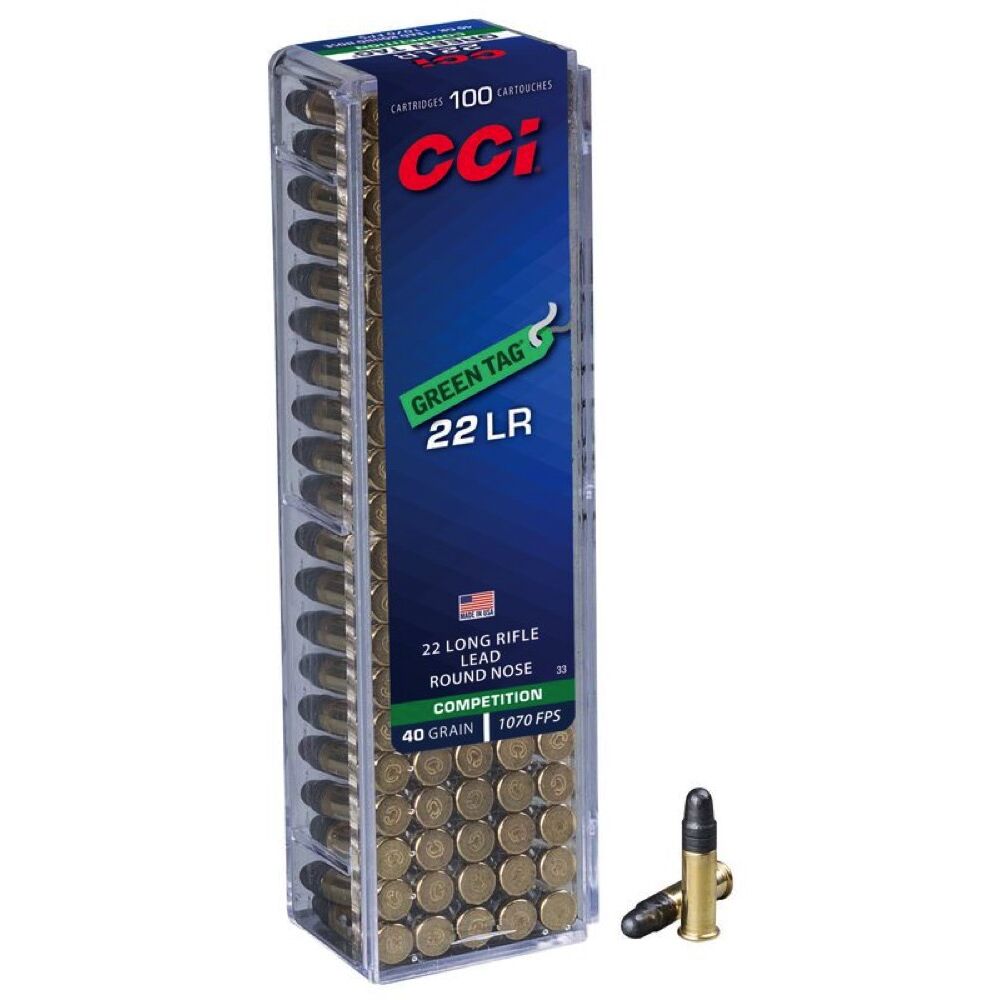 CCI Green-Tag LRN 40grs .22lr 100 Schuss Kleinkaliber Munition Bild 2