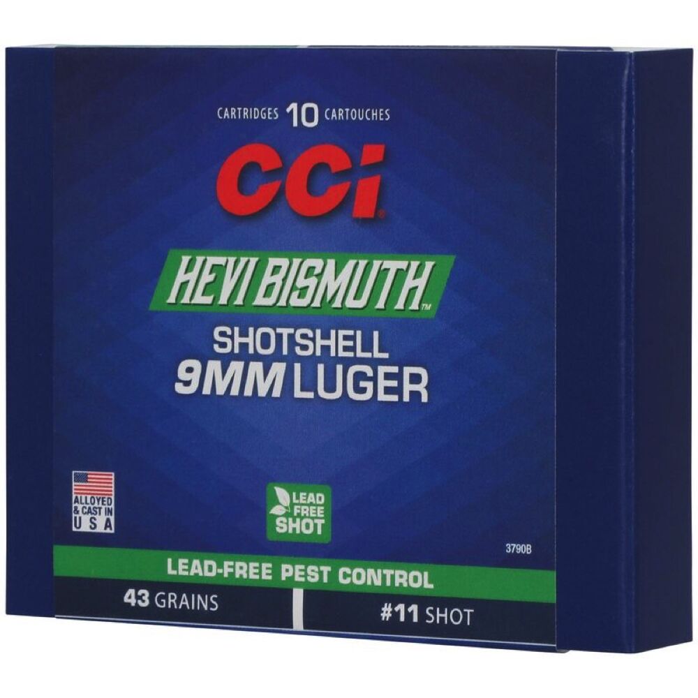 CCI Shotshell Bismuth 53grs Nr. 12 9mm Luger 10 Schuss Pistolen Schrot Munition Bleifrei Bild 2