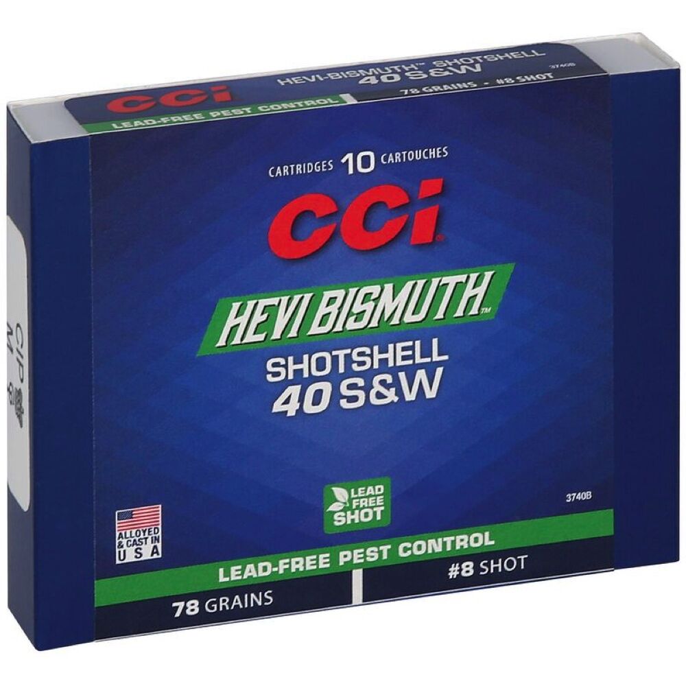 CCI Shotshell Bismuth 88grs Nr. 12 .40S&W 10 Schuss Pistolen Schrot Munition Bleifrei Bild 3