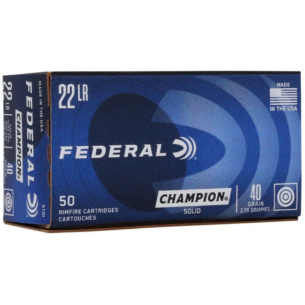 Federal Champion Solid 40grs .22lr 50 Schuss Kleinkaliber Munition Bild 2