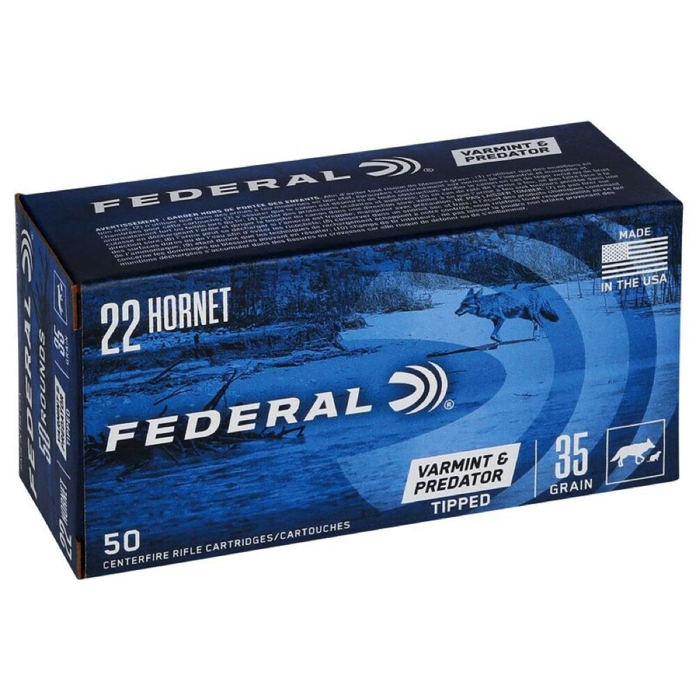 Federal Tipped Varmint 35grs .22Hornet 50 Schuss B�chsen Munition Bild 2