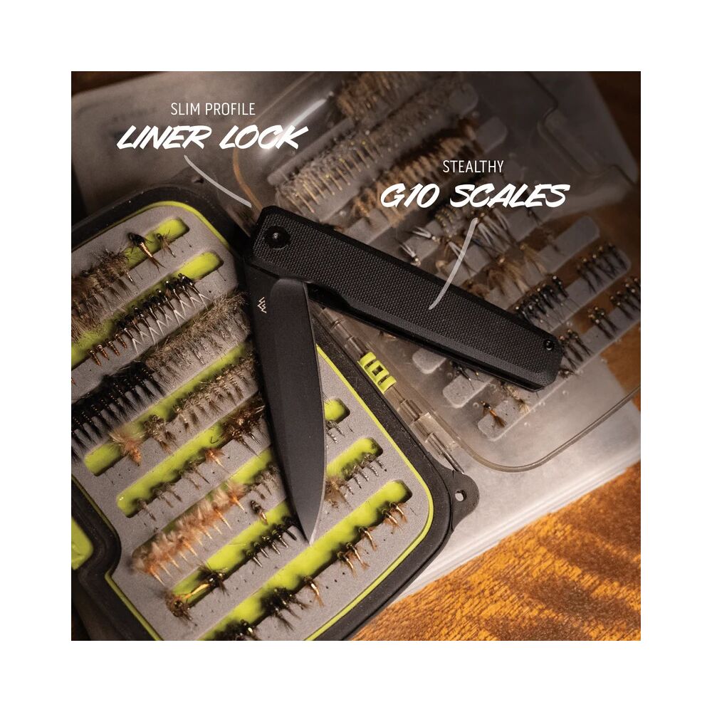 Outdoor Edge PELEUS Klappmesser 18,5 cm Flipper Messer mit schwarzer Clip-Point Klinge & G10 Griff Bild 4