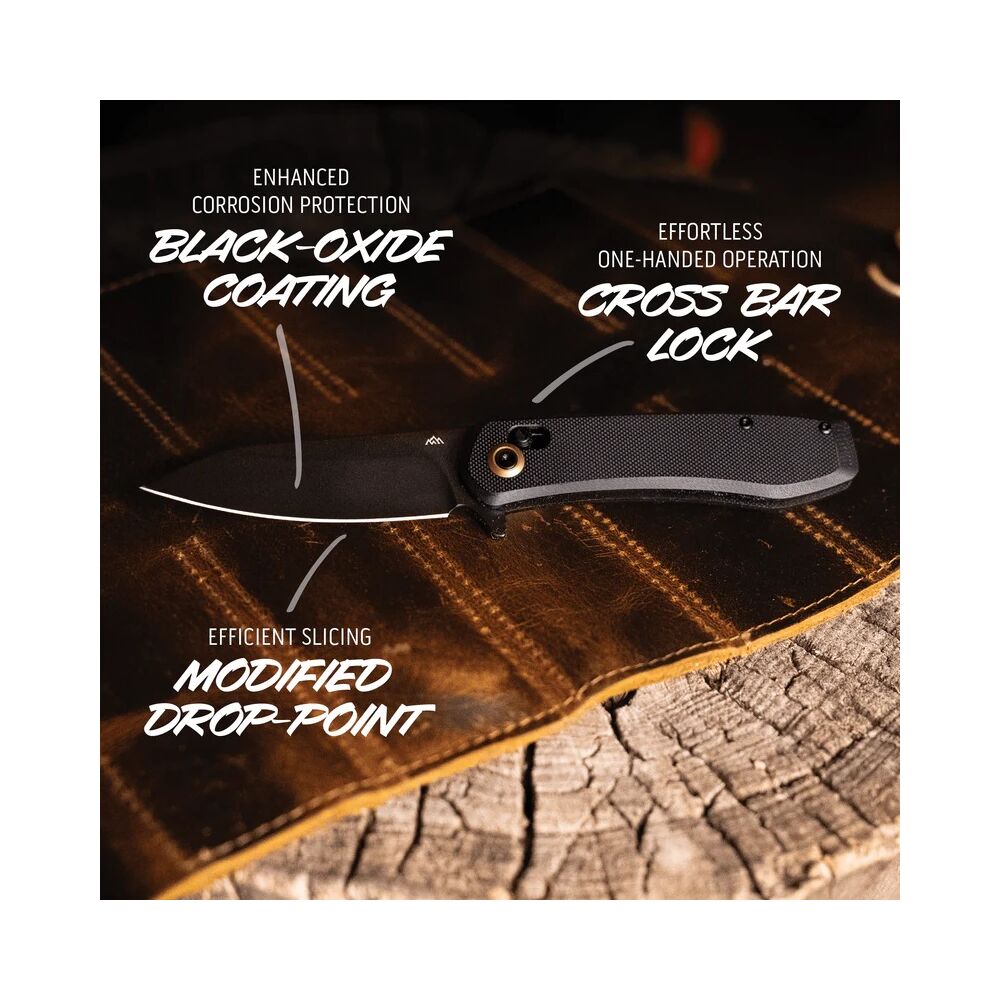 Outdoor Edge SENTINAL Klappmesser EDC Messer mit Crossbar Lock Schwarz Bild 2