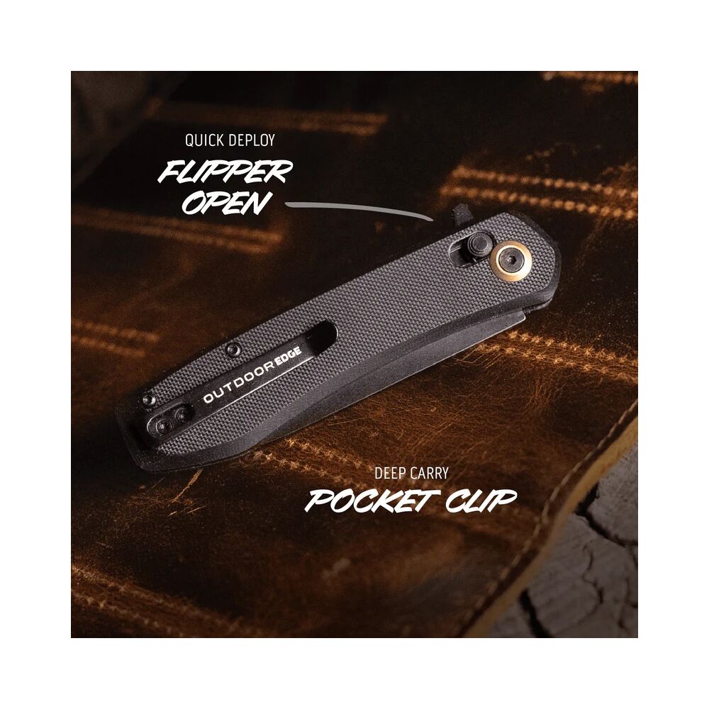 Outdoor Edge SENTINAL Klappmesser EDC Messer mit Crossbar Lock Schwarz Bild 3