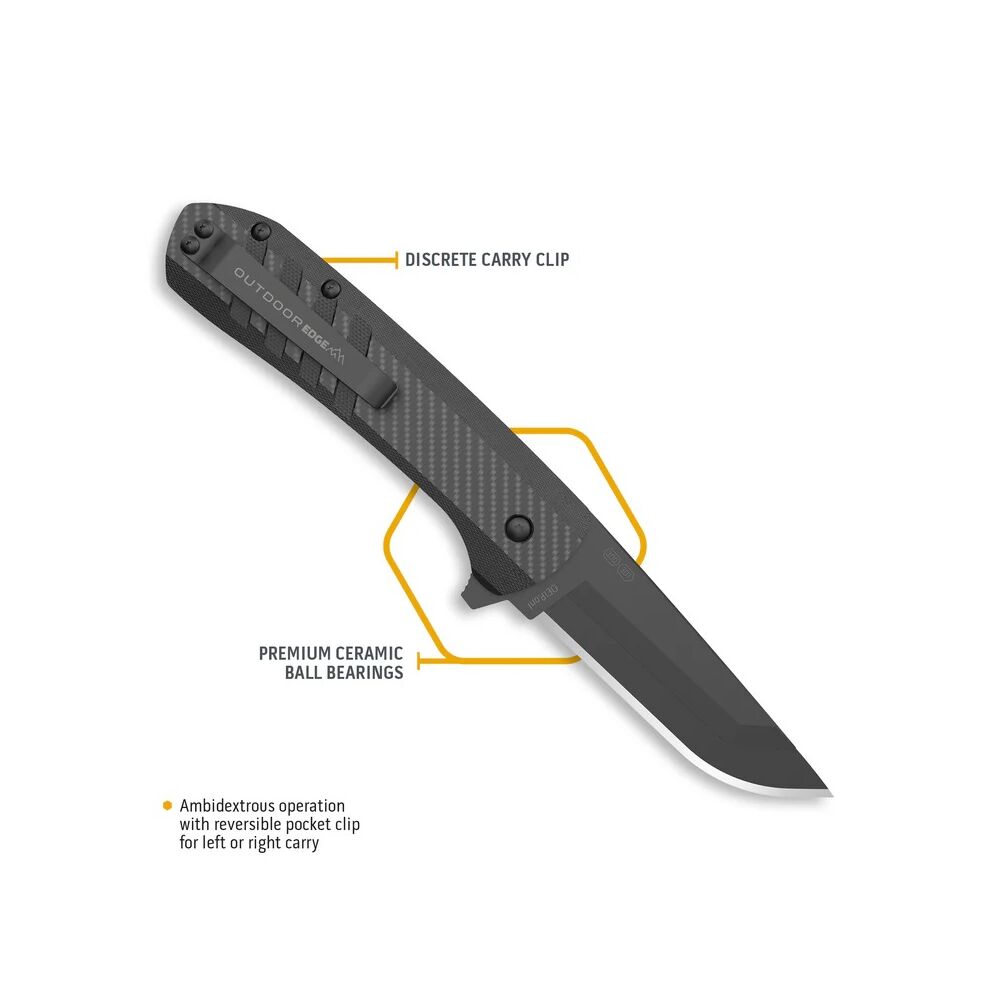 Outdoor Edge RAZOR VX4 Klappmesser mit Wechselklingen und Carbon-Griff Bild 4