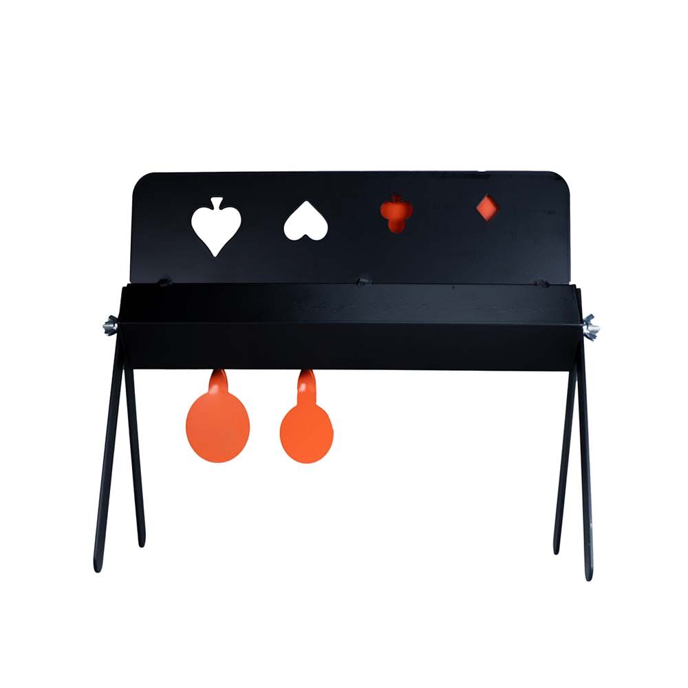 ASG Kartenziel Knockdown Target Reaktive Metall-Zielscheibe mit 4 Klappzielen Bild 2