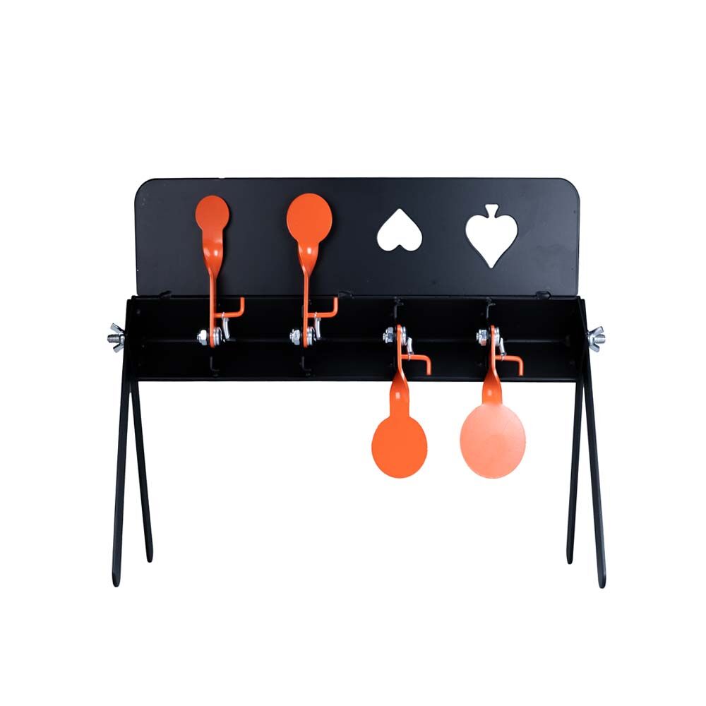 ASG Kartenziel Knockdown Target Reaktive Metall-Zielscheibe mit 4 Klappzielen Bild 3