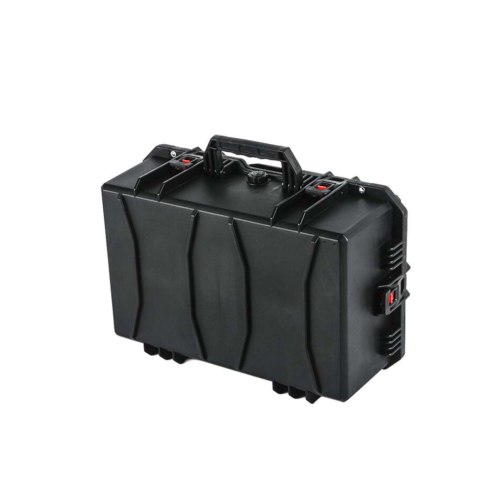 Glary Hartschalenkoffer 55x35x22 cm Schwarz rote Sicherheitsverschl�ssen Wasserdicht Bild 3
