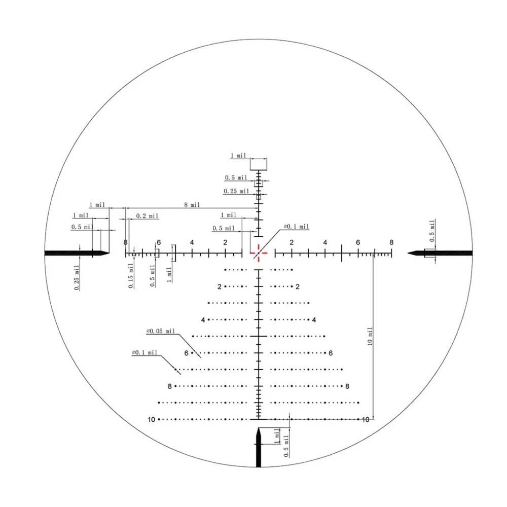 KECK Optics RS Precision HD-Zielfernrohr 6-24x50 FFP, IR-G2A Absehen beleuchtet Bild 5