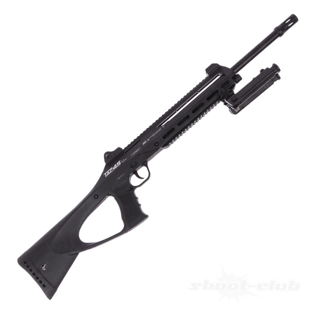 ASG TAC45 Co2 Gewehr Kaliber .4,5mm Stahl BB Schwarz mit Zweibein Bild 2