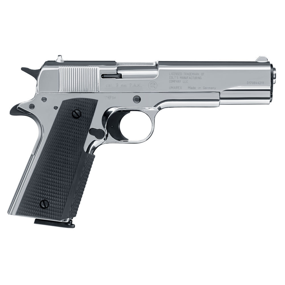 Colt Government 1911 Schreckschusspistole - polished chrome Bild 2