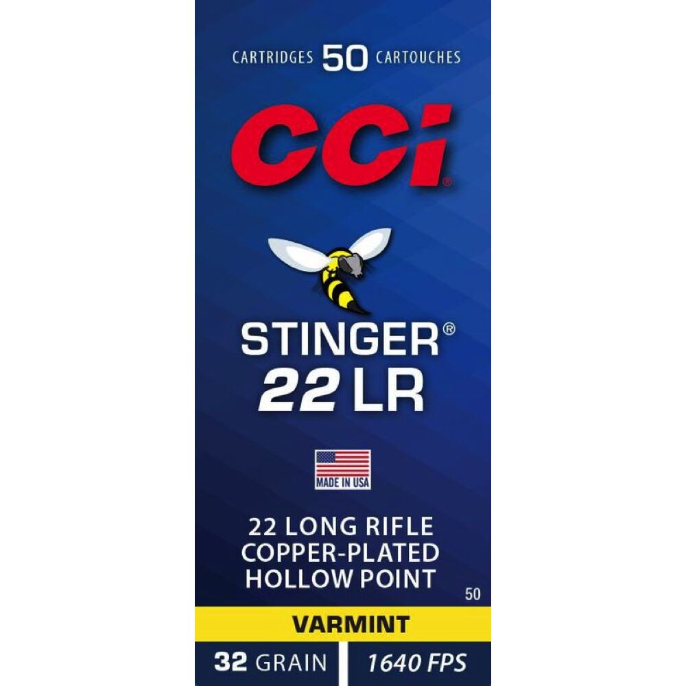 CCI Stinger CPHP 32grs .22lr 50 Schuss Kleinkaliber Munition Jagd Bild 2
