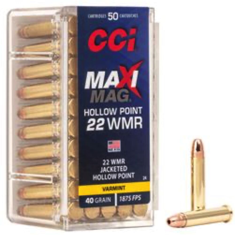 CCI Maxi-Mag JHP .22WMR 40Grs. 50 Schuss Kleinkaliber Munition Jagd Bild 2