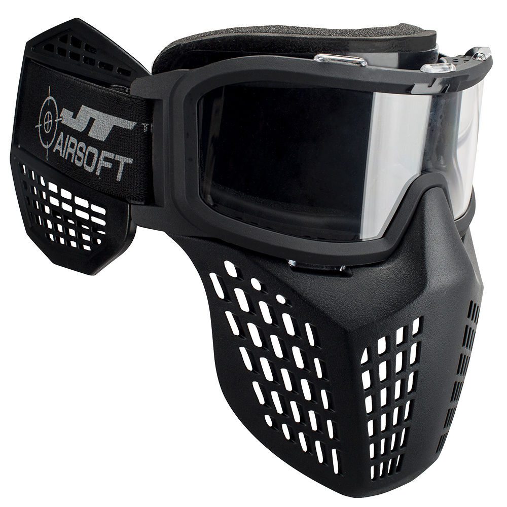 JT Delta 3 Airsoftmaske Black - Singleglas Clear Bild 2