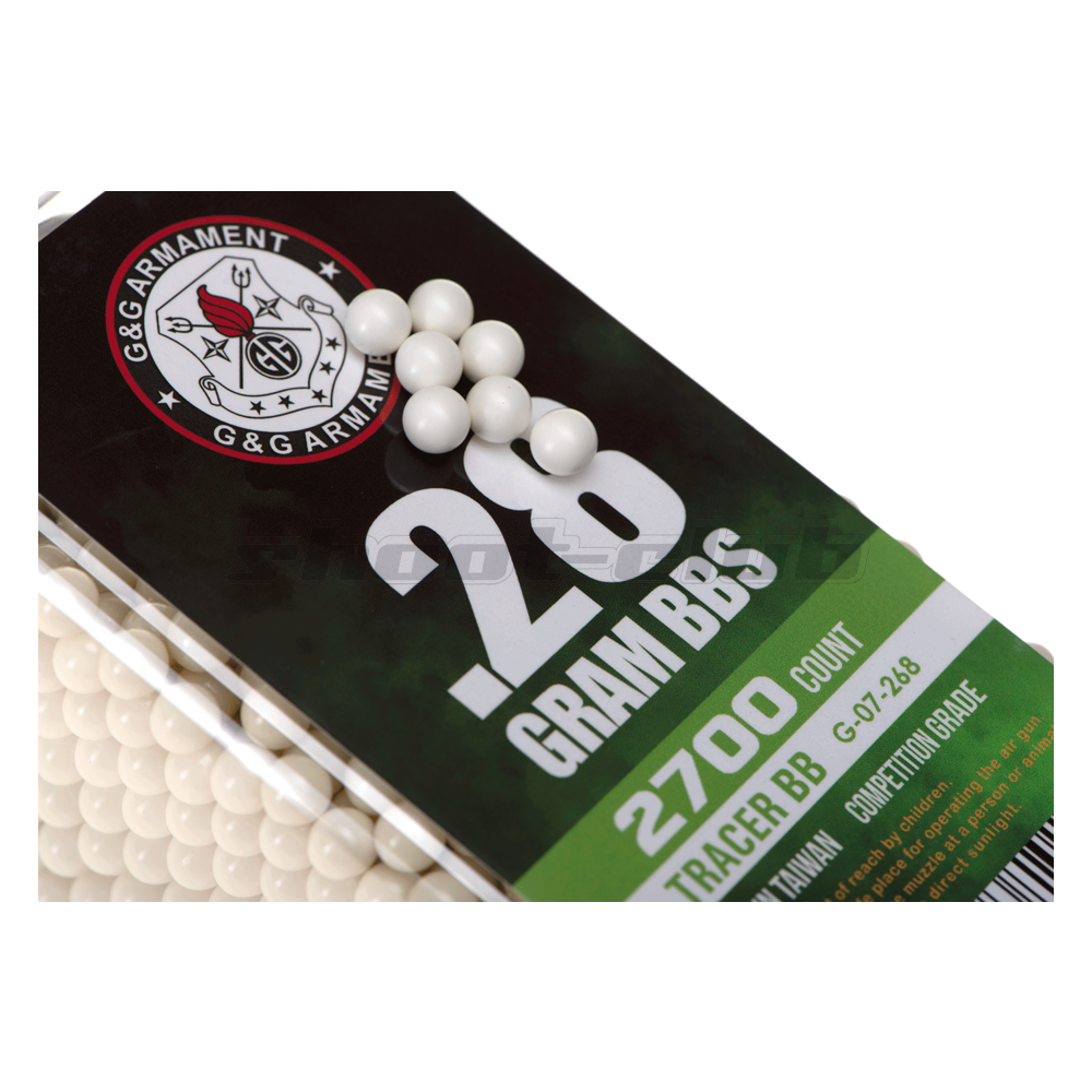 G&G Tracer BBs 0,28g 2700 Schuss in der Dose 6mm - Green Bild 2