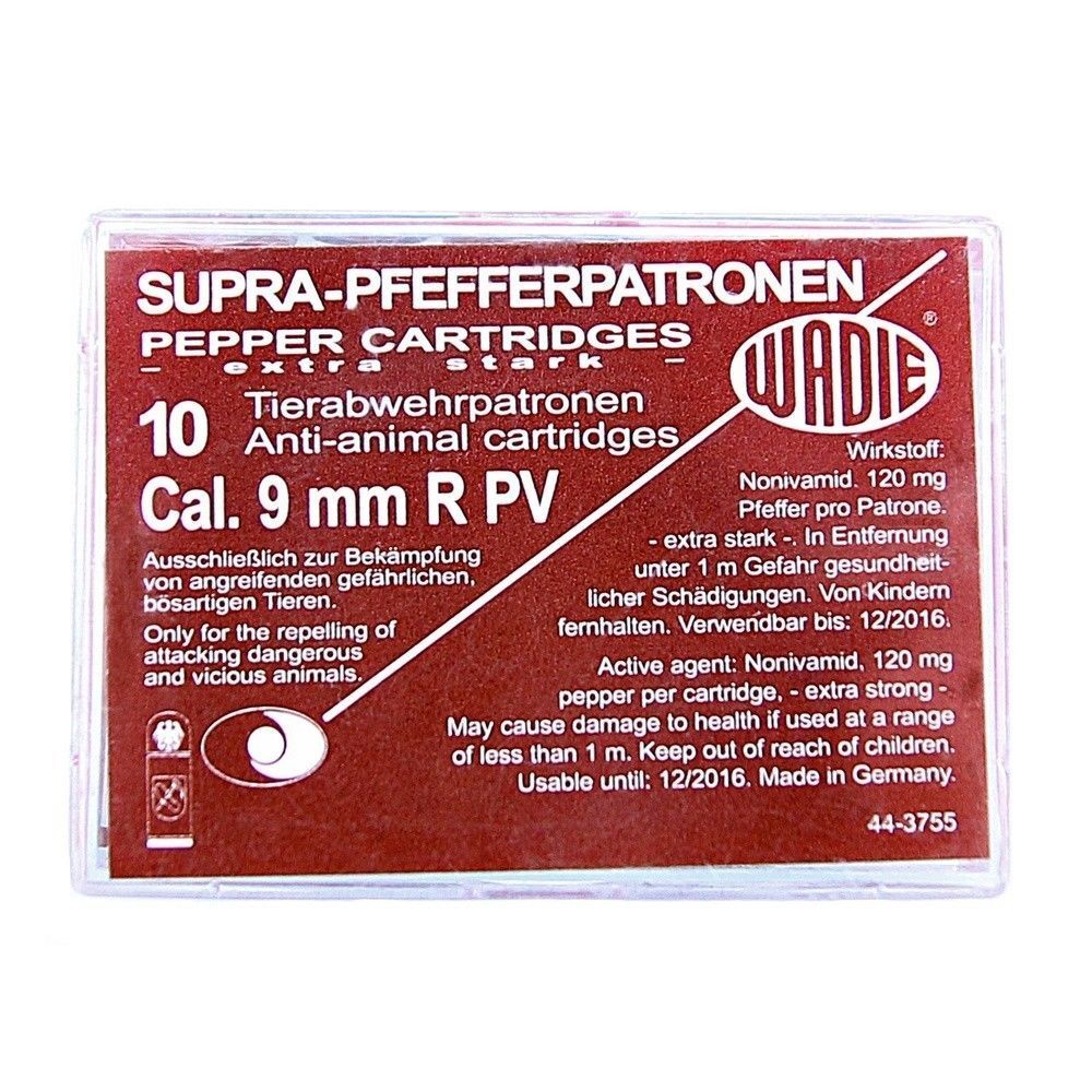 Wadie Supra Pfefferpatronen R PV - 120mg NV im Kal. 9mm Bild 2