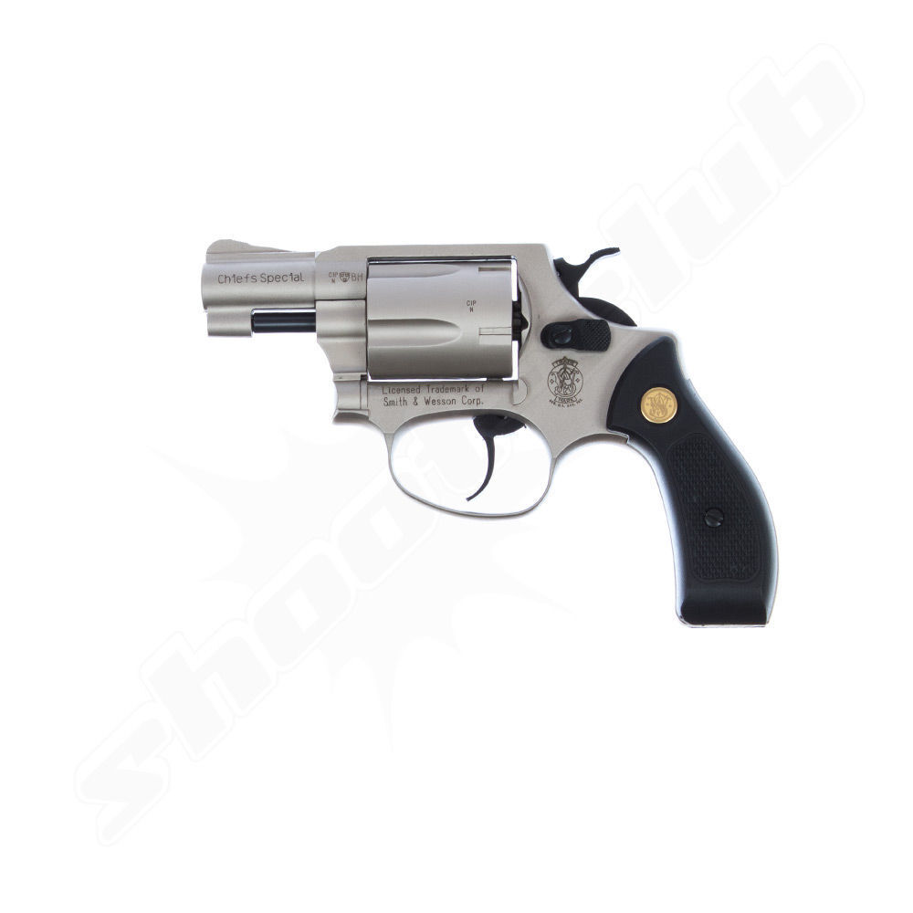 S&W Chiefs Special Schreckschussrevolver 9mm R.K. vernickelt mit Platzpatronen Bild 5