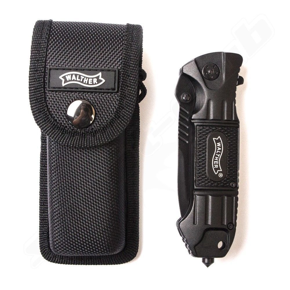 Walther BTK Black Tac Knife - Einhandmesser mit Holster Bild 4