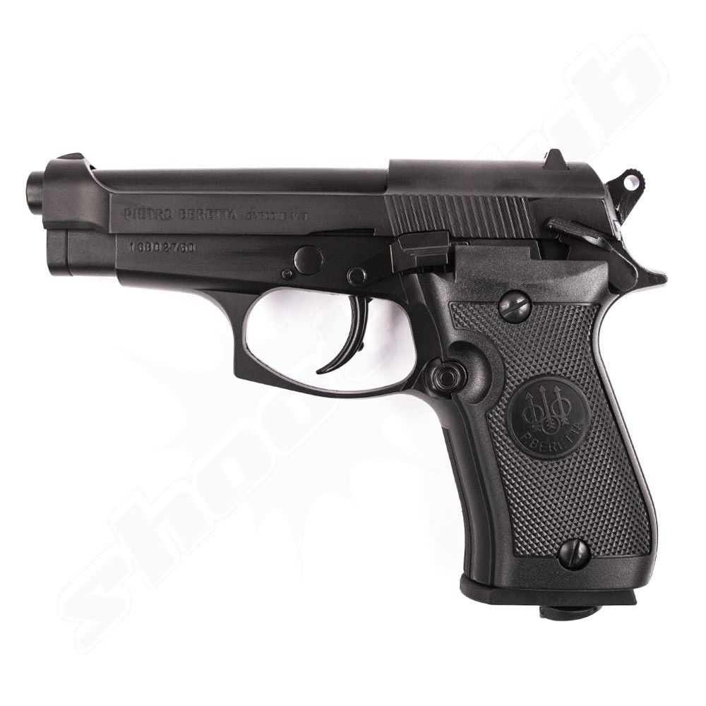 Beretta M84 FS CO2 Pistole 4,5 mm Stahl BBs schwarz im Plinking-Set Bild 4