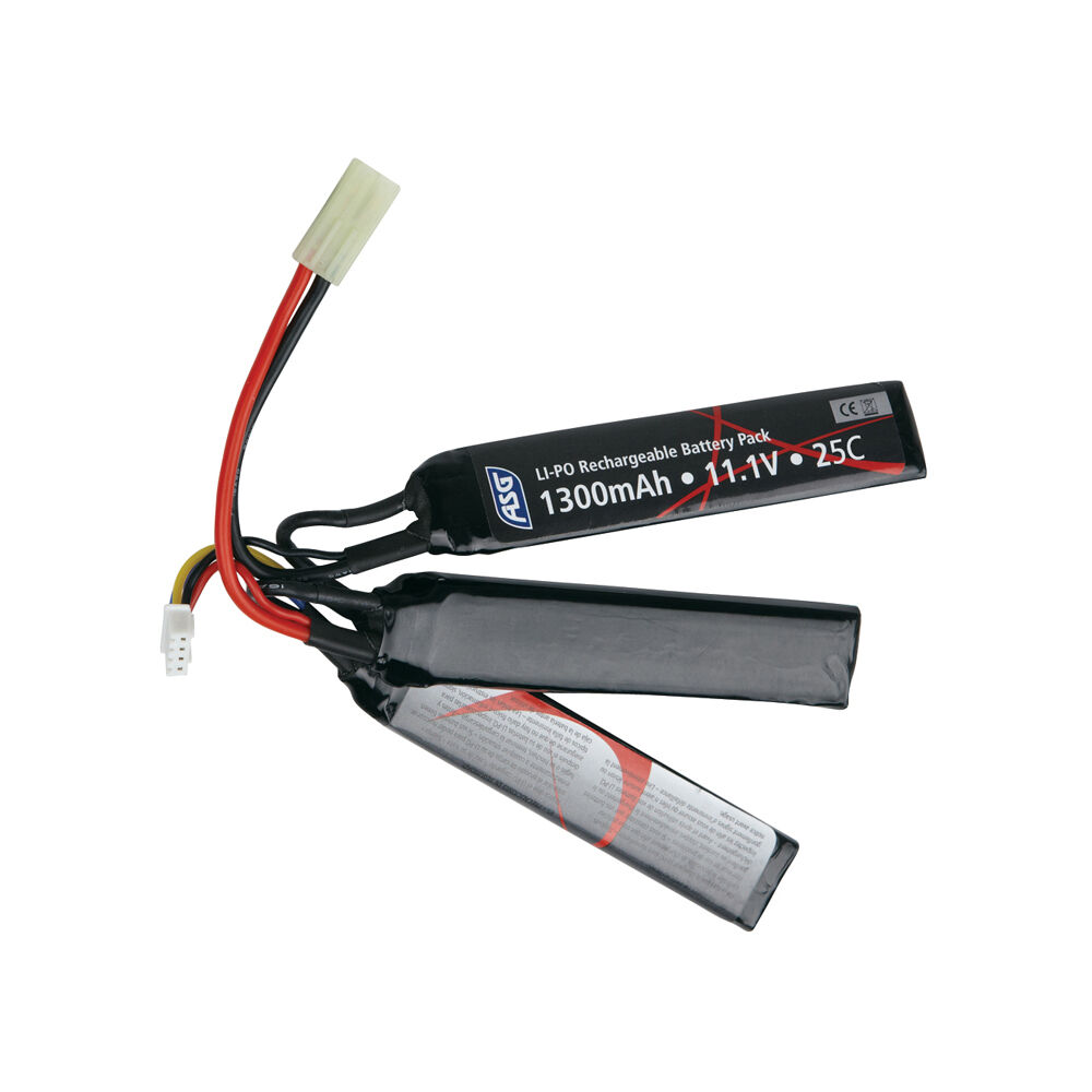 ASG Airsoft Lipo Akku 11,1V 1300mAh 25C Trible Stick Tamiya