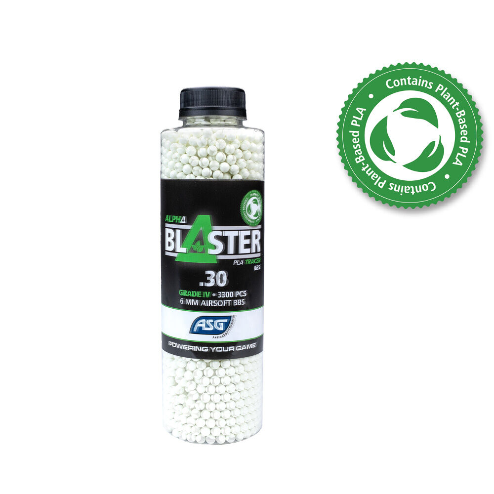 ASG Alpha Blaster Green Tracer Airsoft BB's 0,30g 6mm BB 3300 St�ck BIO