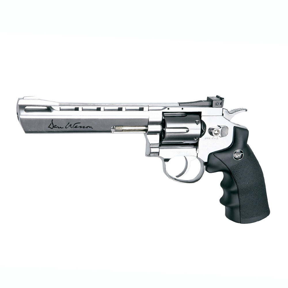 ASG Dan Wesson 6 Zoll Co2 Revolver 4,5mm Diabolos Silver/Chrome