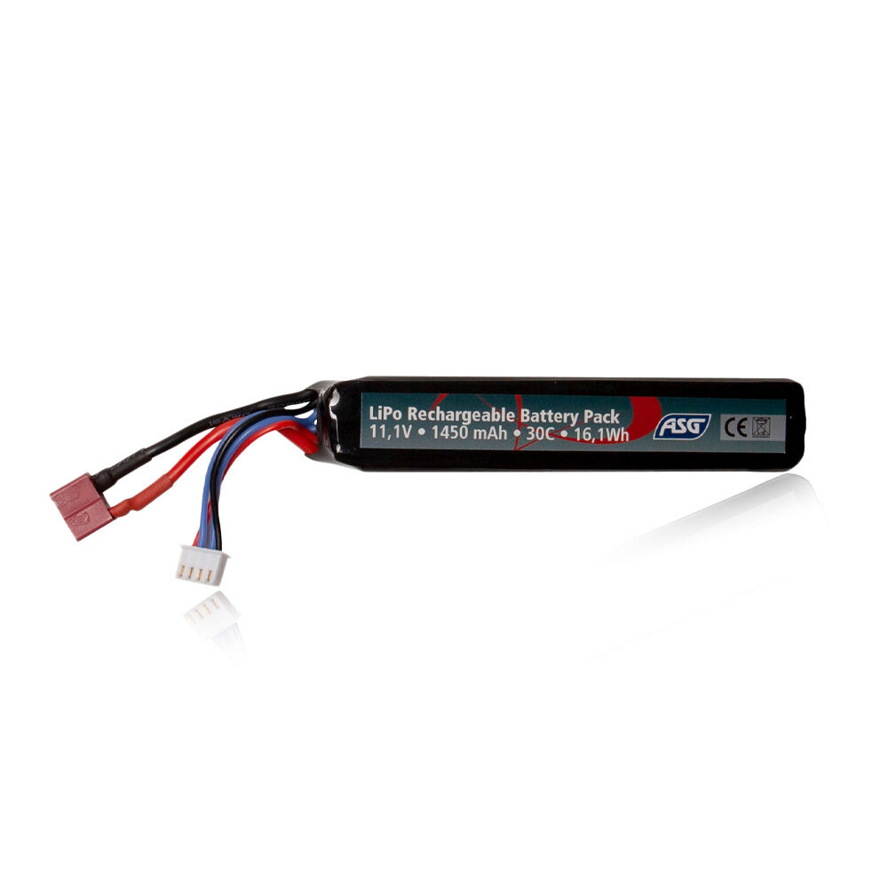 ASG LiPo Akku Airsoft 11,1V 1450mAh 30C T-Plug Stick Type