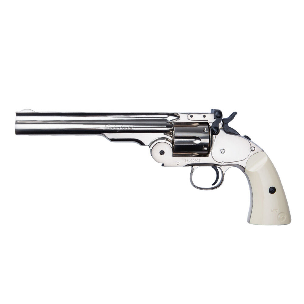 ASG Schofield 6 Zoll Airsoft Revolver Co2 6mm BB Silver/Chrome
