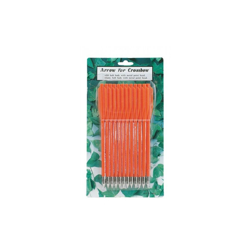Armbrustbolzen Kunststoff Orange 12 Stueck