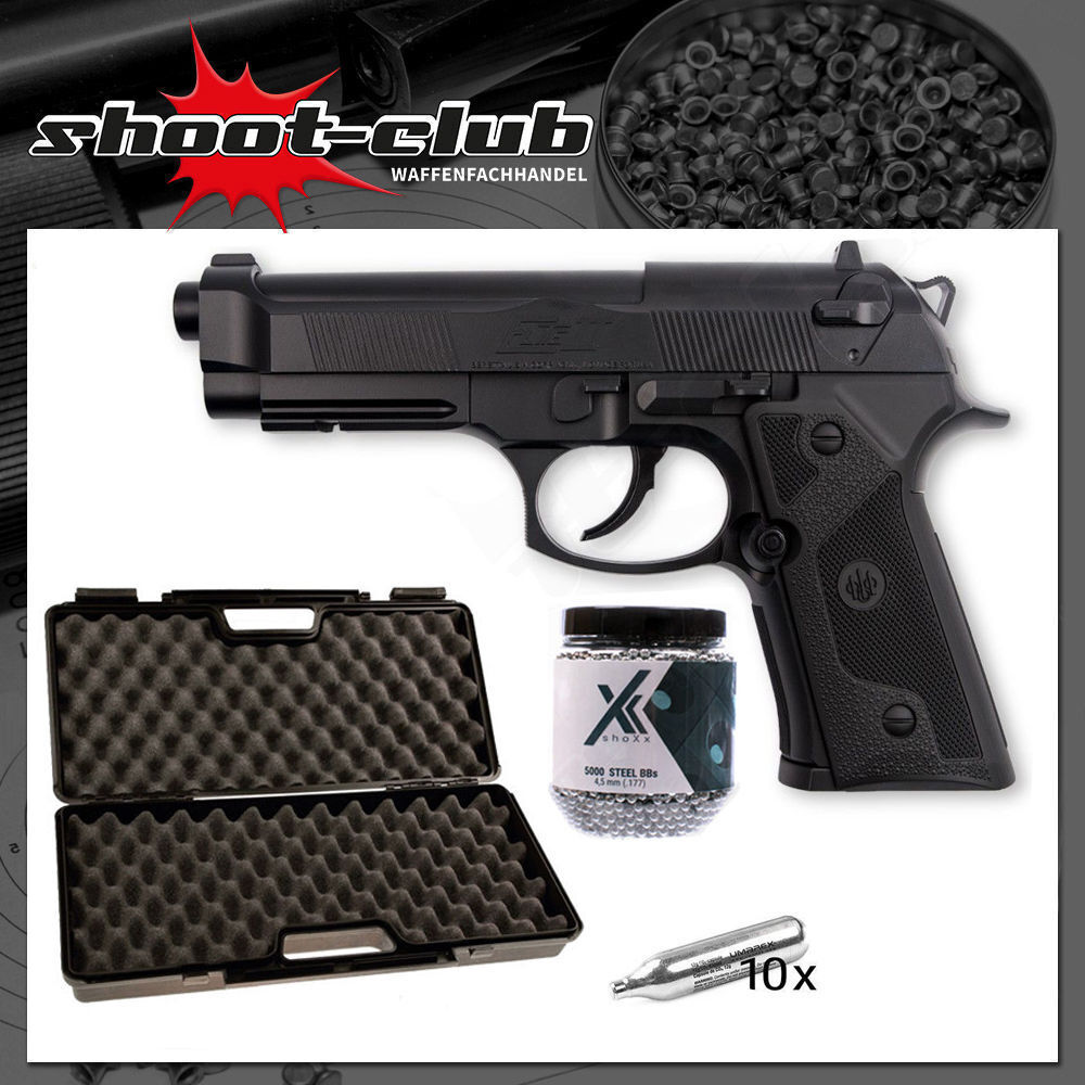 Beretta Elite II CO2 Pistole 4,5mm BBs - 2,5 Joule - Koffer-Set