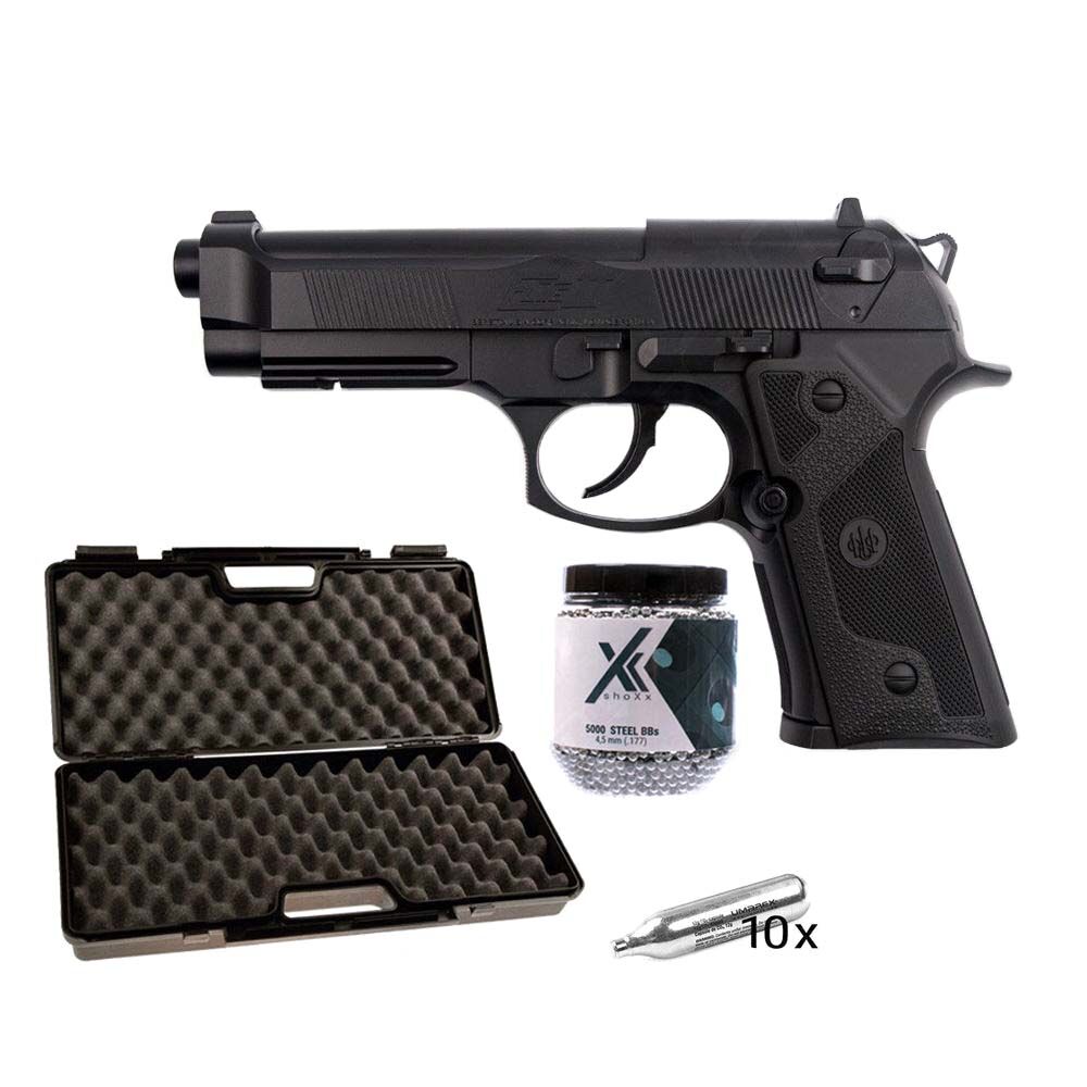Beretta Elite II CO2 Pistole 4,5mm BBs - 2,5 Joule - Koffer-Set