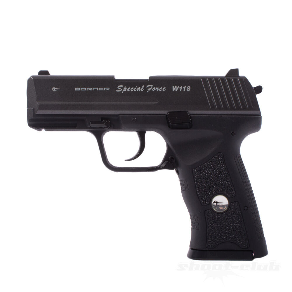 Borner W118 Co2 Pistole Blowback 4,5mm BB schwarz