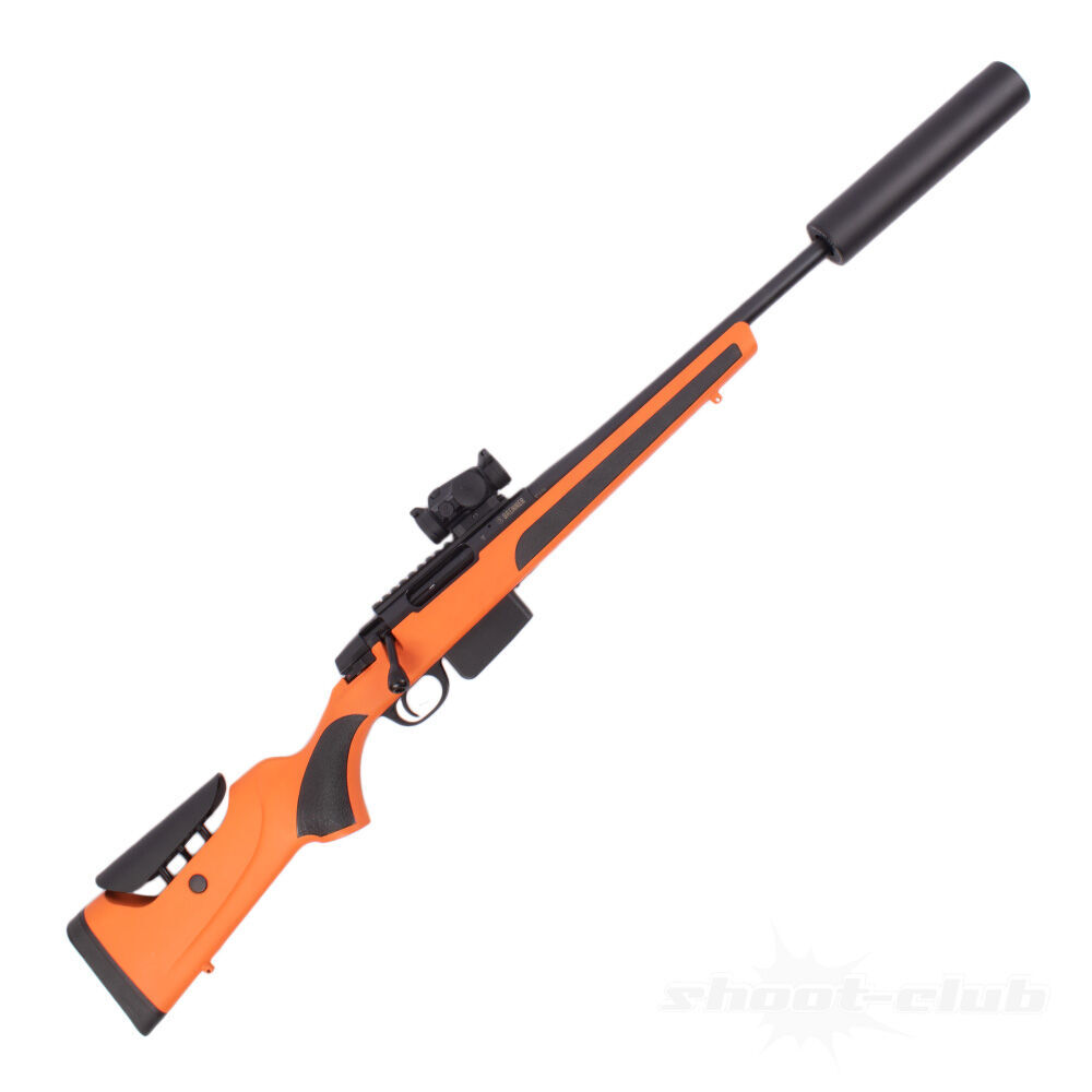 Brenner BR20 Polymer Orange Repetierbüchse Drückjagd-Set Falke S und Jaki Classic