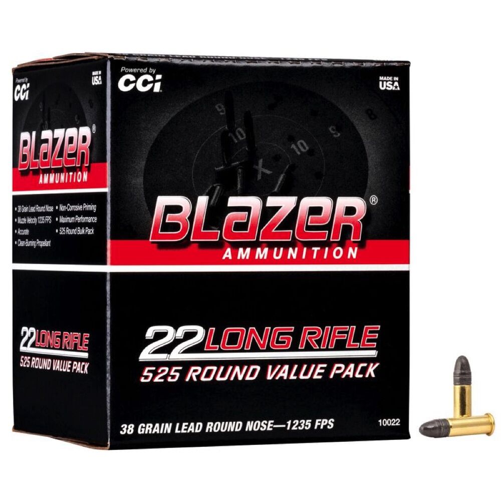 CCI Blazer HV LRN 38grs .22lr 525 Schuss Kleinkaliber Munition