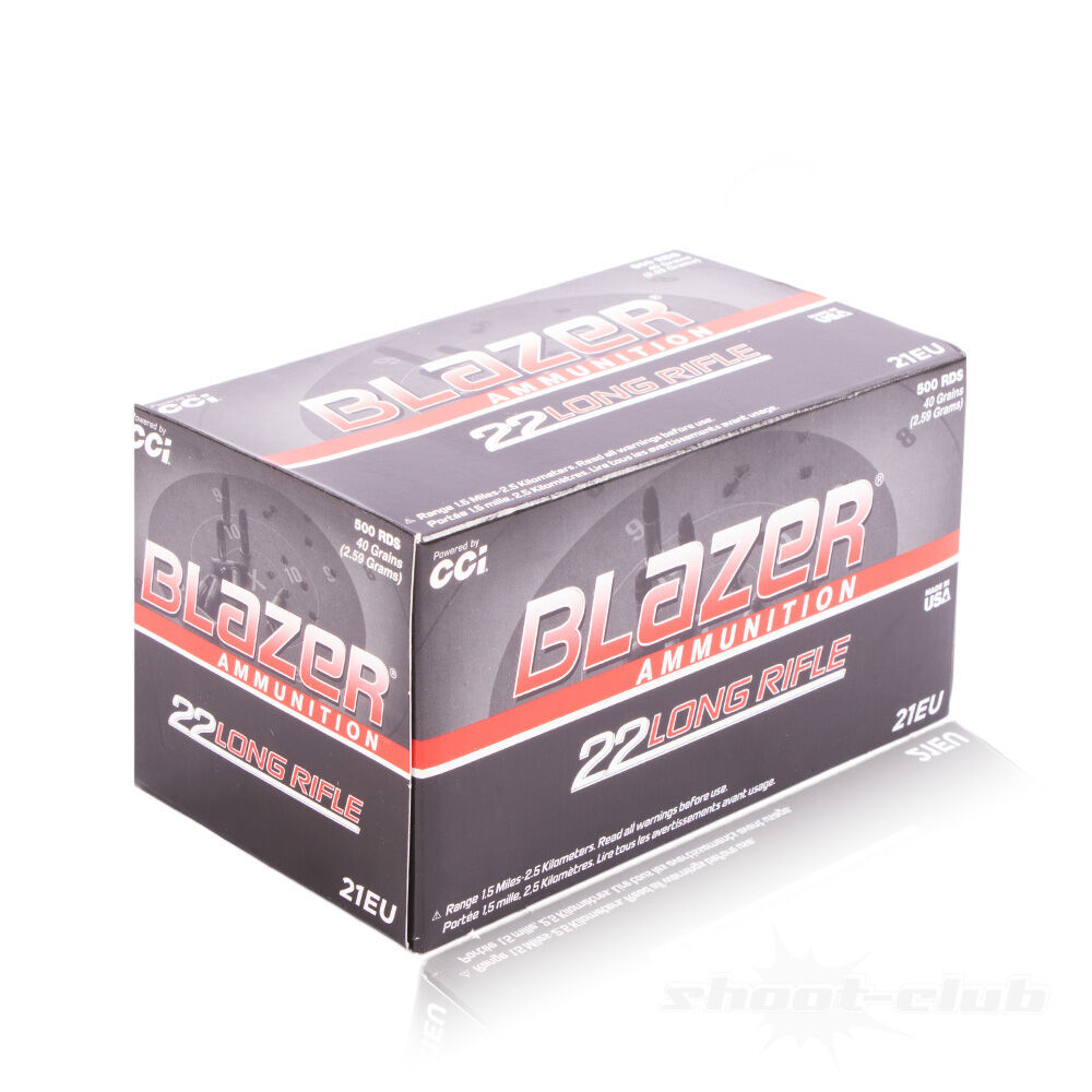 CCI Blazer HV LRN 40grs .22lr 500 Schuss Kleinkaliber Munition