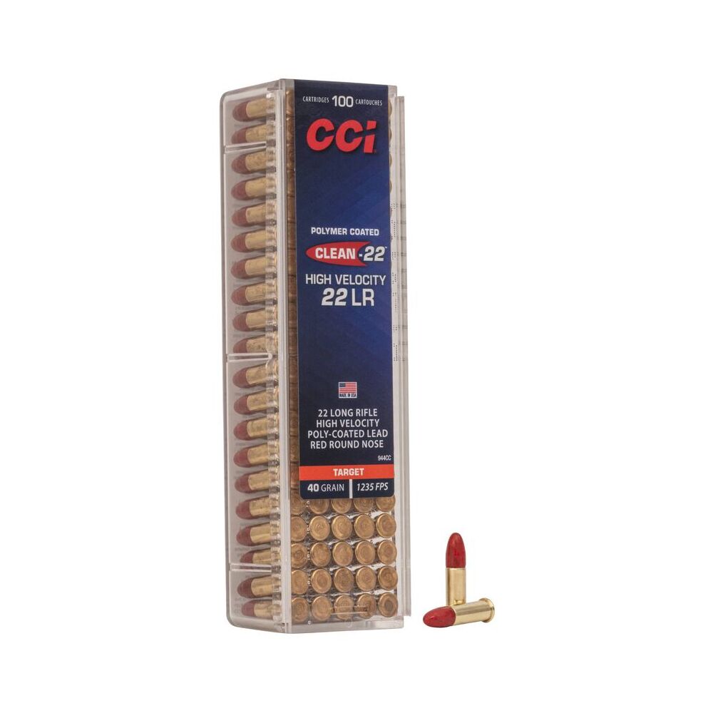 CCI Clean-22 LRN Rot 40grs .22lr 100 Schuss Kleinkaliber Munition