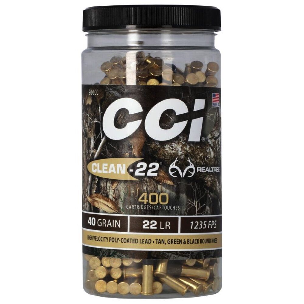 CCI Clean-22 Realtree LRN 40grs .22lr 400 Schuss Kleinkaliber Munition