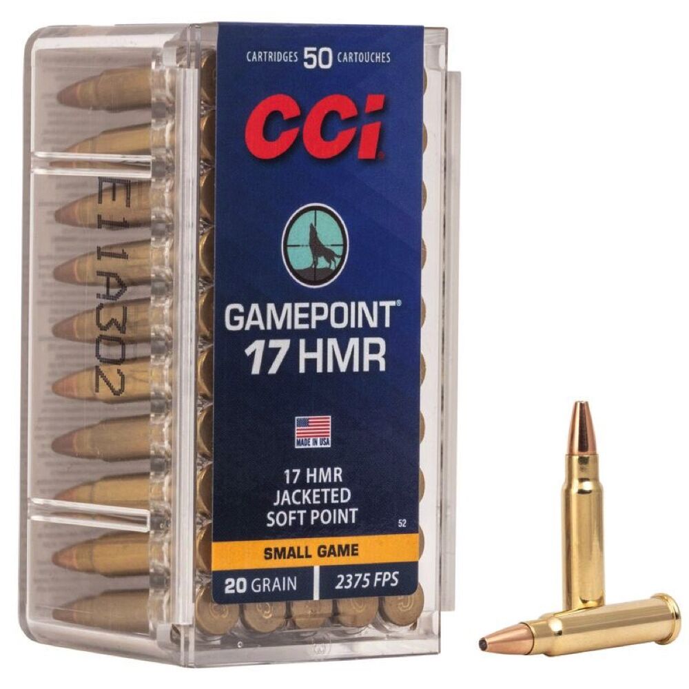 CCI Gamepoint JSP .17HMR 20Grs. 50 Schuss Kleinkaliber Munition Jagd