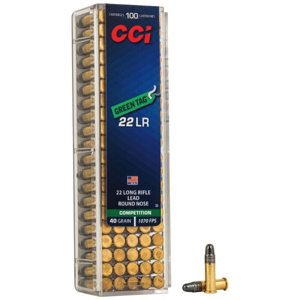 CCI Green-Tag LRN 40grs .22lr 100 Schuss Kleinkaliber Munition