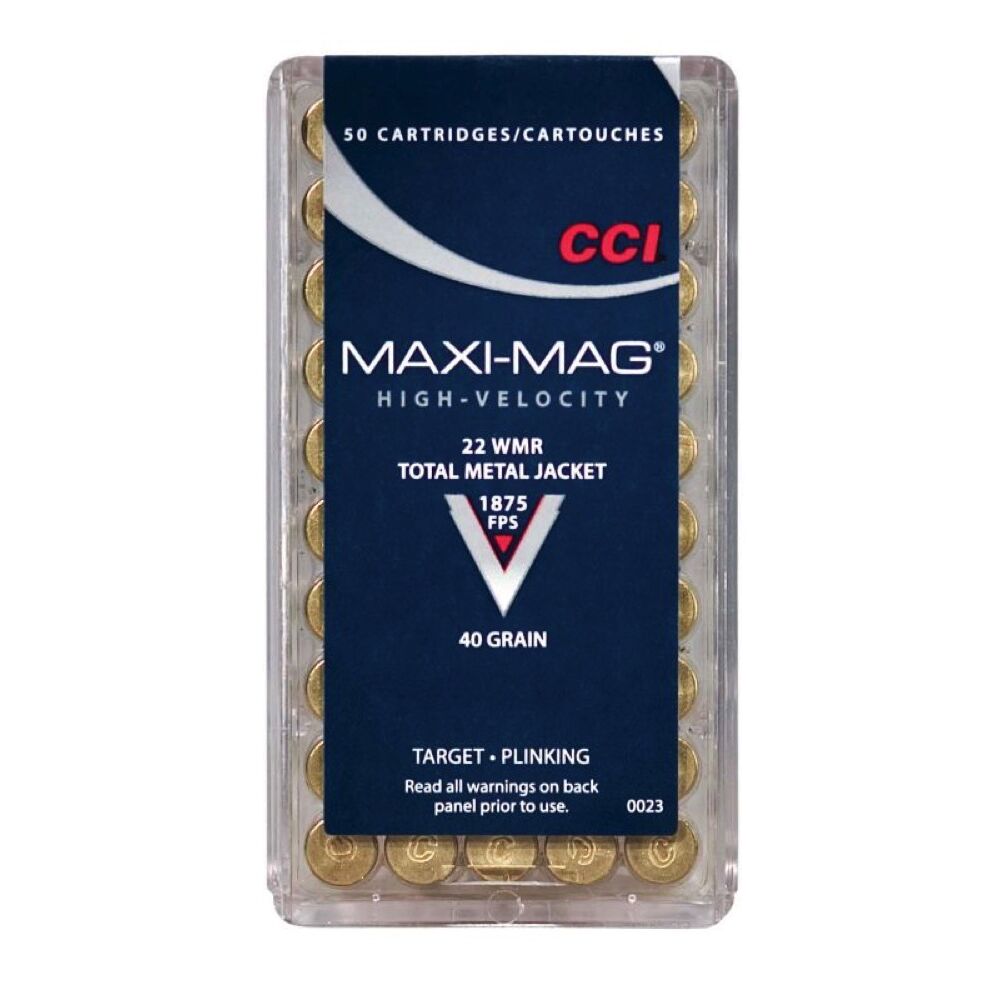 CCI Maxi-Mag TMJ .22WMR 40Grs. 50 Schuss Kleinkaliber Munition Jagd