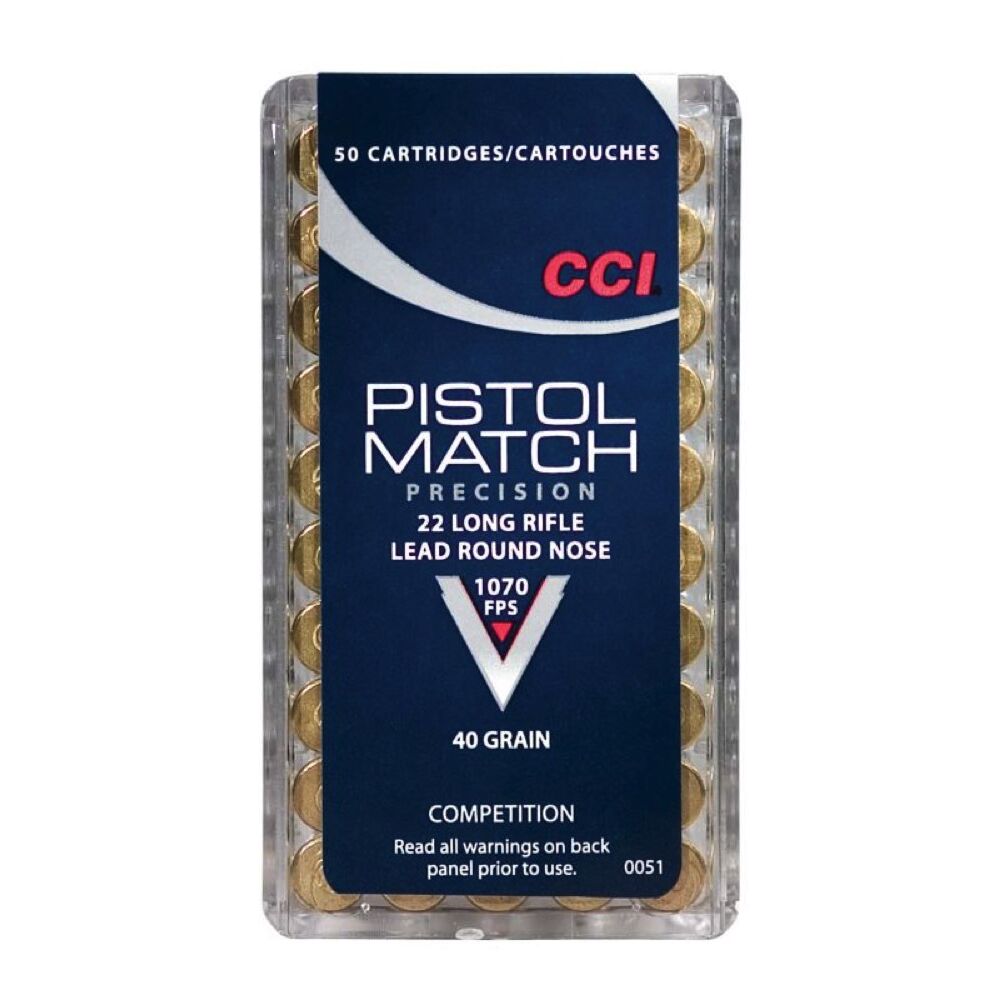 CCI Pistol Match LRN 40grs .22lr 50 Schuss Kleinkaliber Munition