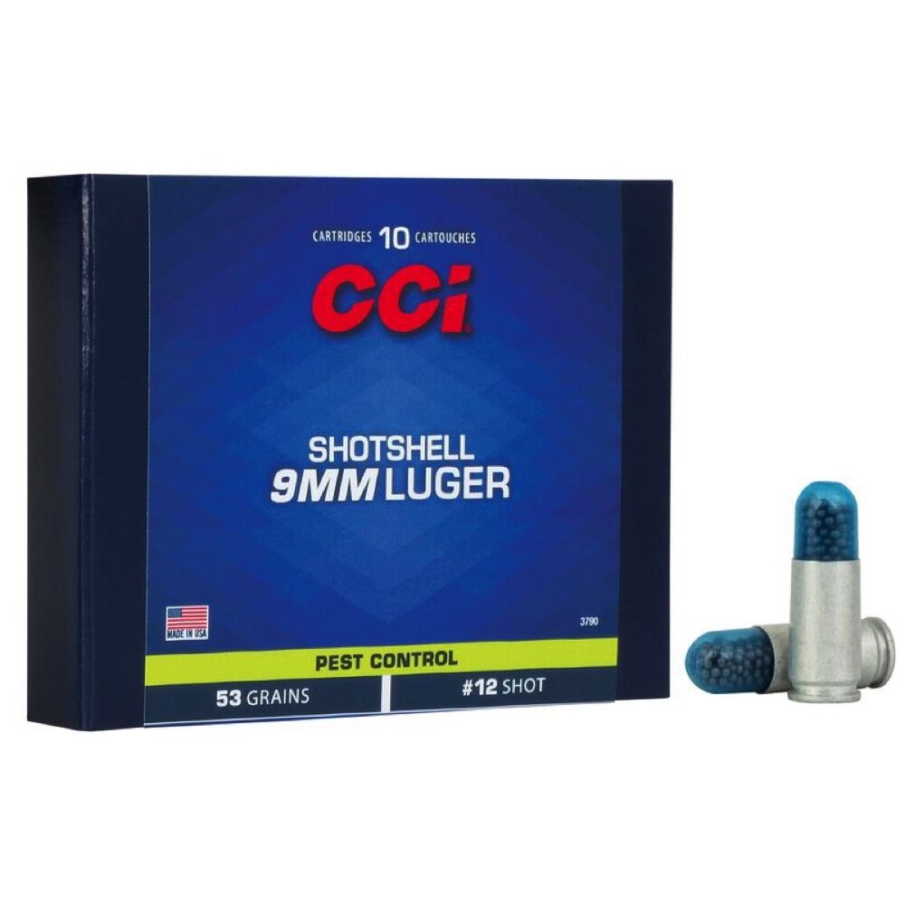 CCI Shotshell 53grs Nr. 12 9mm Luger 10 Schuss Pistolen Schrot Munition