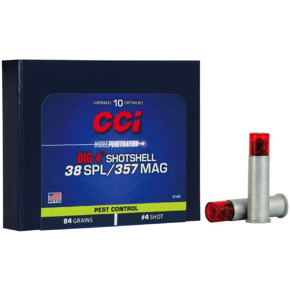 CCI Shotshell 84grs Big 4 Nr. 4 .357Mag 10 Schuss Revolver Schrot Munition