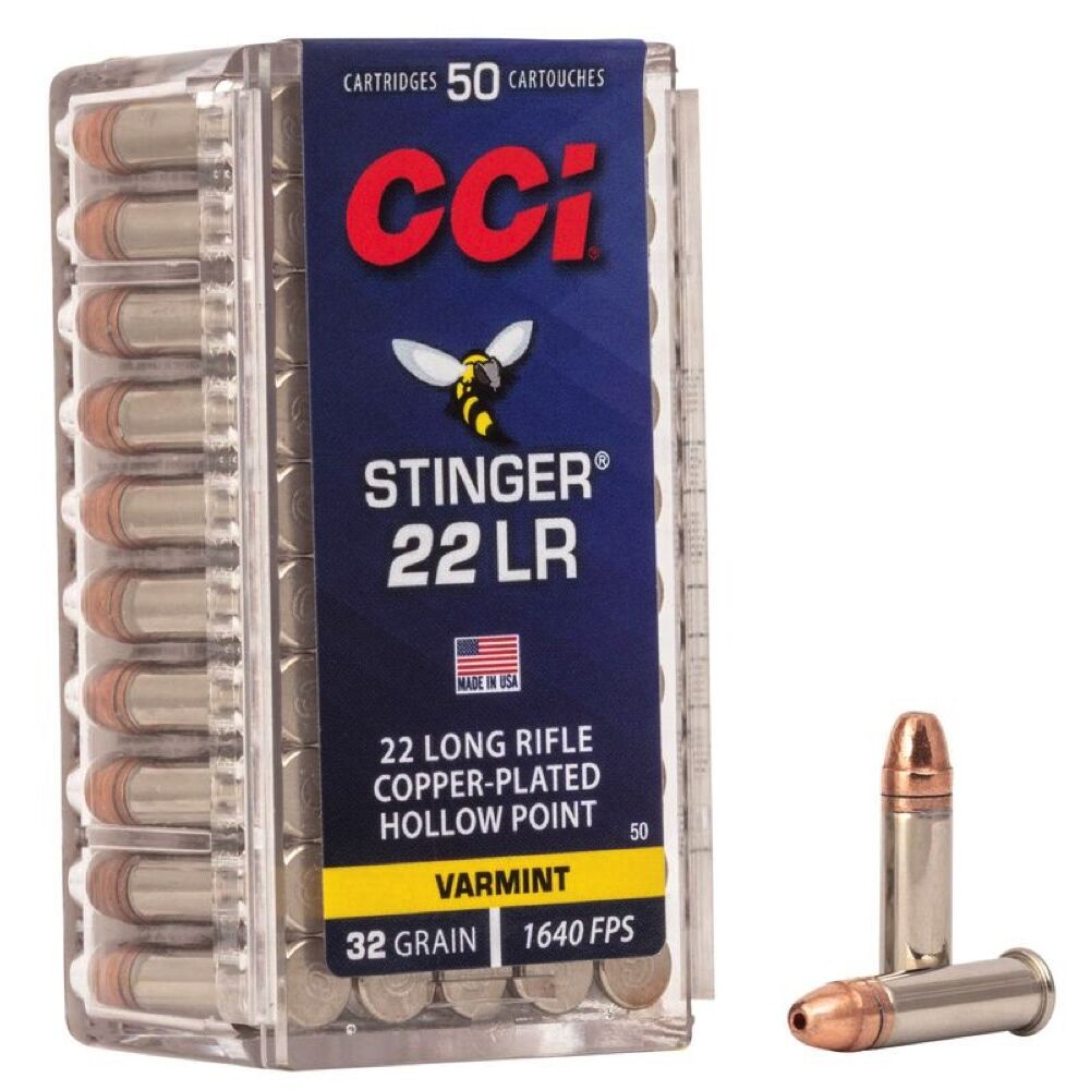 CCI Stinger CPHP 32grs .22lr 50 Schuss Kleinkaliber Munition Jagd