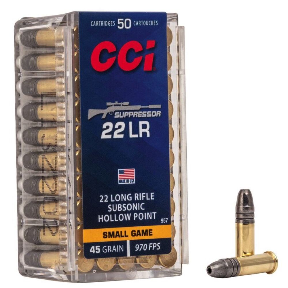 CCI Supressor LHP 45grs .22lr 50 Schuss Kleinkaliber Munition