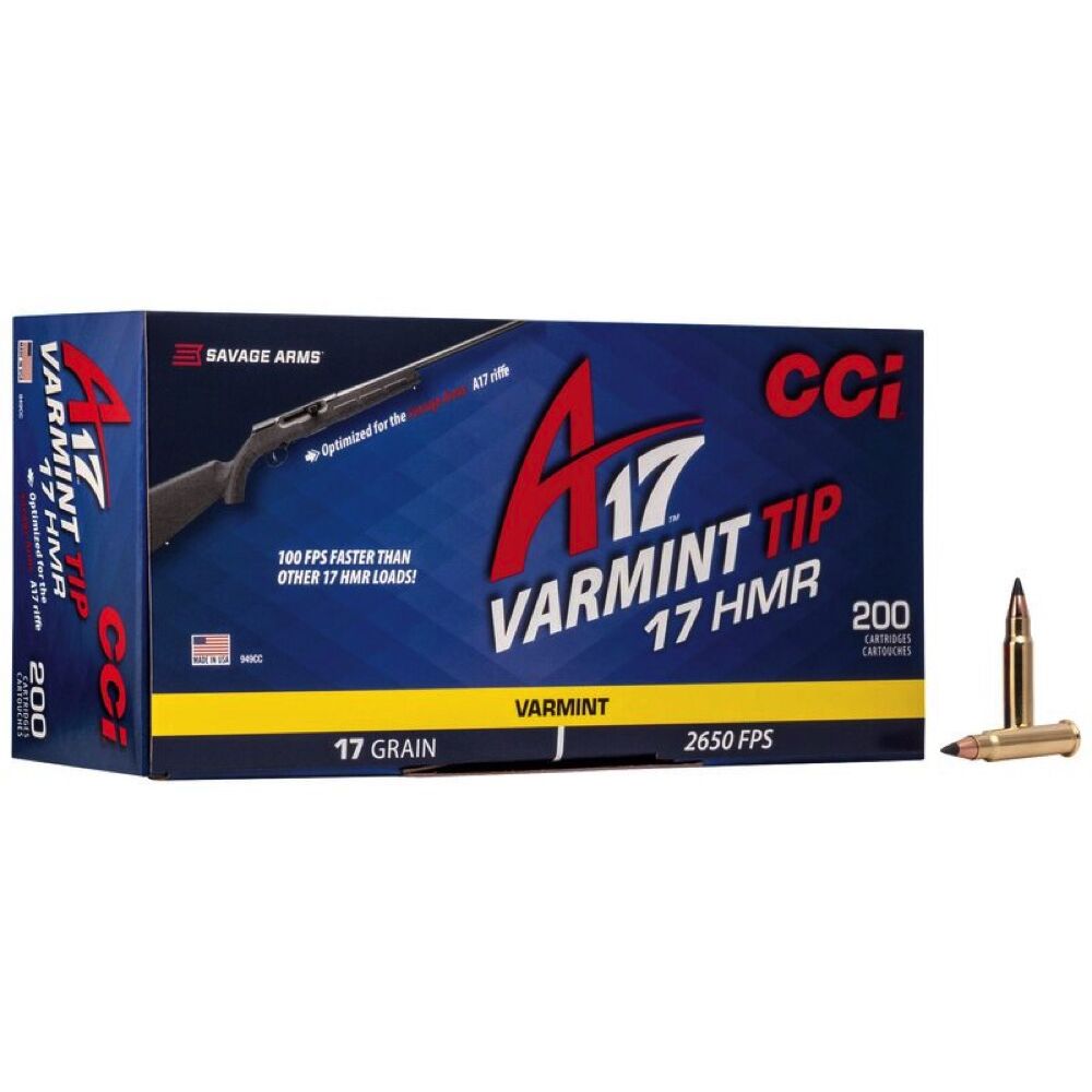 CCI Varmint Tip A17 .17HMR 17Grs. 200 Schuss Kleinkaliber Munition Jagd