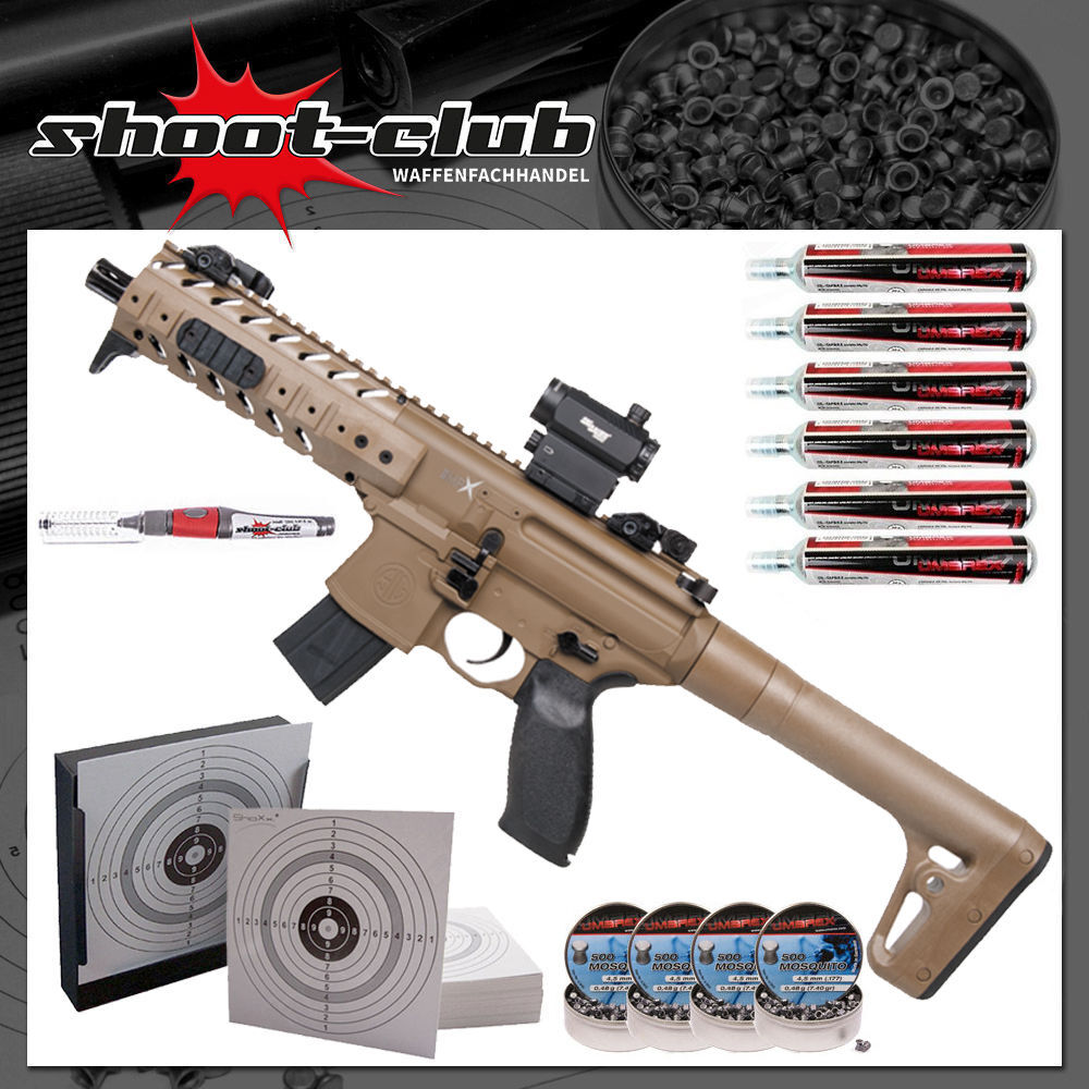 Co2 Gewehr Sig Sauer Mpx 4 5mm Diabolos Dark Earth Im Set