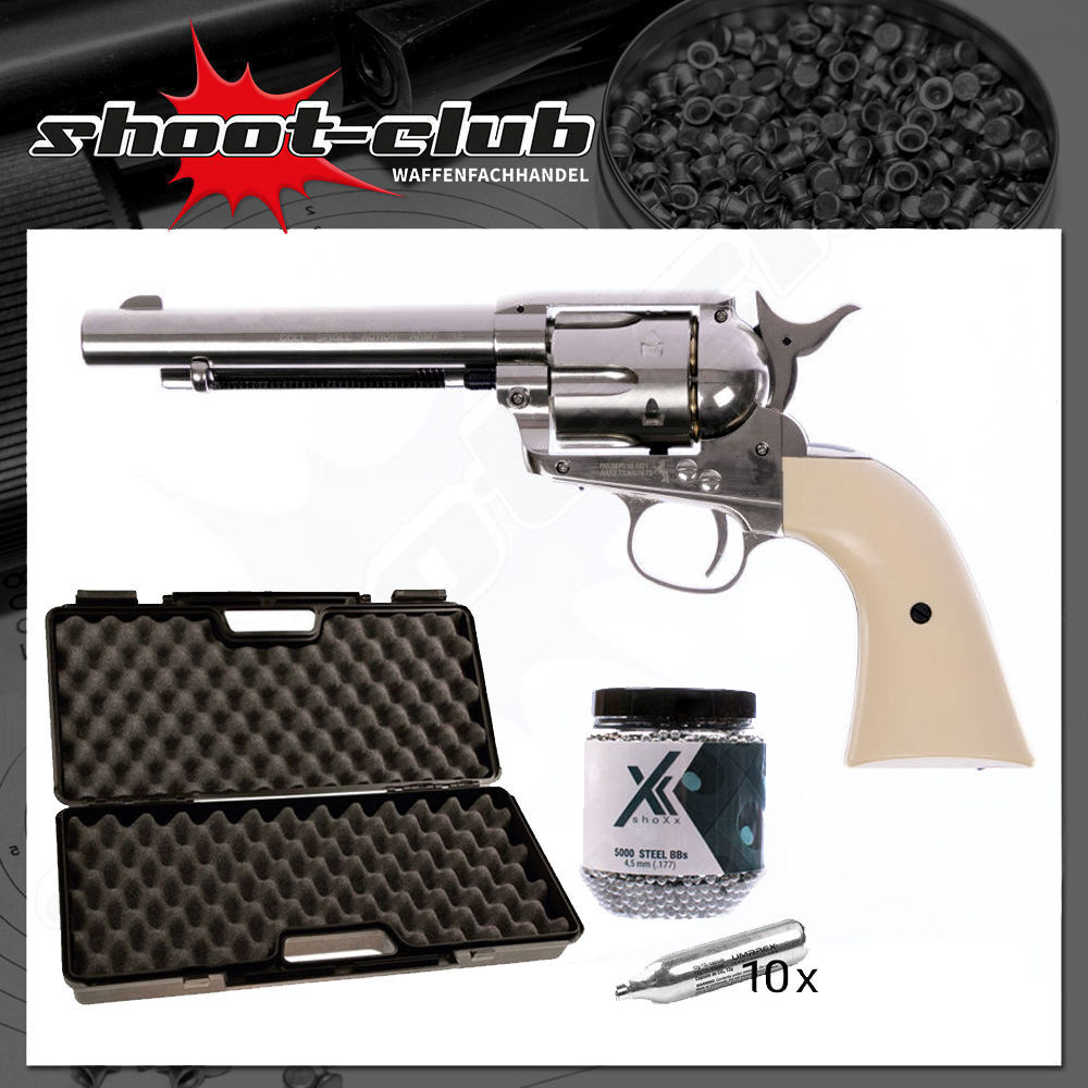 CO2 Revolver COLT SAA .45 Peacemaker 4,5mm BBs - Koffer-Set